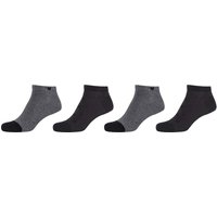 4er Pack camano Soft Hearts Sneakersocken Damen 9999 - black 39-42 von CAMANO