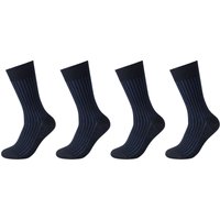 4er Pack camano Soft Shadow Stripe Crew Socken Herren 5999 - navy 39-42 von CAMANO