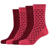 4er Pack camano Soft Stars Crew Socken Damen 4490 - rose wine 39-42 von CAMANO