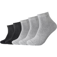 5er Pack camano Red Classics Quarter Socken 9300 - light grey melange 39-42 von CAMANO