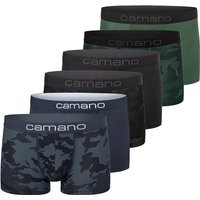 6er Pack camano Comfort Boxershorts 0806 - blue black green M von CAMANO