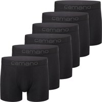 6er Pack camano Men comfort BCI cotton Boxershorts in Box 9999 - black L von CAMANO