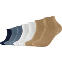 7er Pack camano Soft Bio-Baumwoll GOTS Quarter Socken 8420 - iced coffee 39-42 von CAMANO