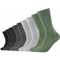 9er Pack camano Comfort Baumwoll Crew Socken 7241 - shale green melange 35-38 von CAMANO