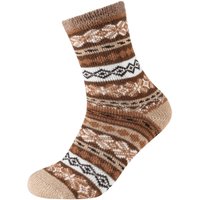 camano Cosy Double Layer Winter Crew Socken Damen 1901 - taupe 35-38 von CAMANO