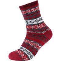 camano Cosy Double Layer Winter Crew Socken Damen 3810 - oxblood red 35-38 von CAMANO