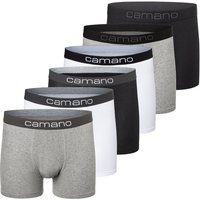 6er Pack camano Men comfort BCI cotton Boxershorts in Box 0801 - black grey white M 6er Pack camano Men comfort BCI cotton Boxershorts in Box 0801 - black grey white M von CAMANO