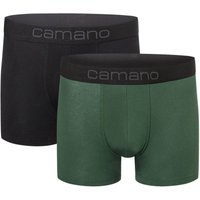 2er Pack camano Men comfort BCI cotton Boxershorts 7910 - sycamore green S von CAMANO