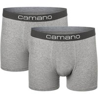 2er Pack camano Men comfort BCI cotton Boxershorts 9300 - light grey melange XL von CAMANO