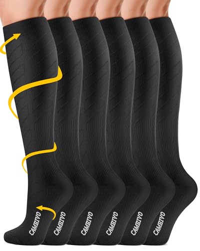 CAMBIVO Kompressionsstrümpfe Damen Herren 3 Paar, Stützstrümpfe, Compression Socks, Kompressionssocken, Thrombosestrümpfe für Erholung, Laufen, Reise, Shifahren, Schwangerschaft, Alltag CAMBIVO Kompressionsstrümpfe Damen Herren 3 Paar, Stützstrümpfe, Compression Socks, Kompressionssocken, Thrombosestrümpfe für Erholung, Laufen, Reise, Shifahren, Schwangerschaft, Alltag von CAMBIVO