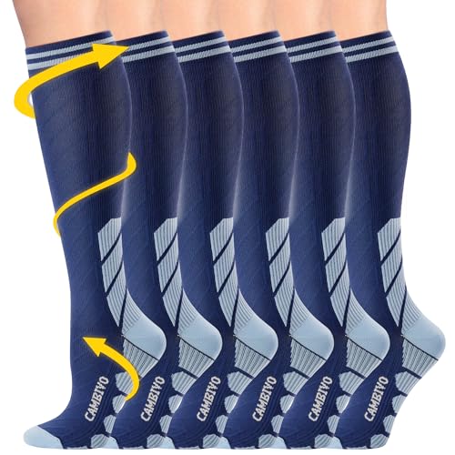 CAMBIVO Kompressionsstrümpfe Damen Herren 3 Paar, Stützstrümpfe, Compression Socks, Kompressionssocken, Thrombosestrümpfe für Erholung, Laufen, Reise, Shifahren, Schwangerschaft, Alltag CAMBIVO Kompressionsstrümpfe Damen Herren 3 Paar, Stützstrümpfe, Compression Socks, Kompressionssocken, Thrombosestrümpfe für Erholung, Laufen, Reise, Shifahren, Schwangerschaft, Alltag von CAMBIVO