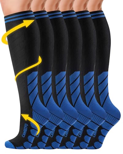 CAMBIVO Kompressionsstrümpfe Damen Herren 3 Paar, Stützstrümpfe, Compression Socks, Kompressionssocken, Thrombosestrümpfe für Erholung, Laufen, Reise, Shifahren, Schwangerschaft, Alltag CAMBIVO Kompressionsstrümpfe Damen Herren 3 Paar, Stützstrümpfe, Compression Socks, Kompressionssocken, Thrombosestrümpfe für Erholung, Laufen, Reise, Shifahren, Schwangerschaft, Alltag von CAMBIVO