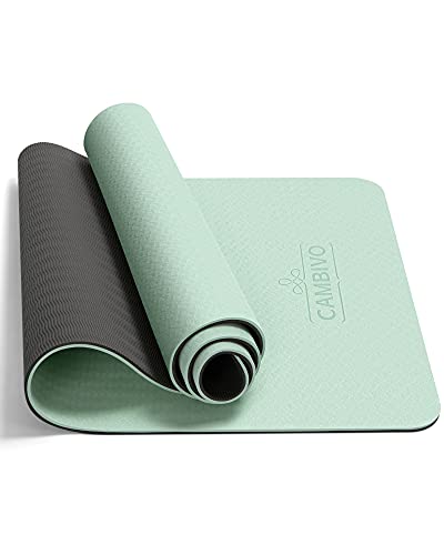 CAMBIVO Yogamatte 183x61cm, Sportmatte Dicke 8mm, Gymnastikmatte TPE Rutschfest & Gepolstert, Pilates Matte mit Tragegurt, Fitnessmatte Trainingsmatte Turnmatte Zuhause CAMBIVO Yogamatte 183x61cm, Sportmatte Dicke 8mm, Gymnastikmatte TPE Rutschfest & Gepolstert, Pilates Matte mit Tragegurt, Fitnessmatte Trainingsmatte Turnmatte Zuhause von CAMBIVO