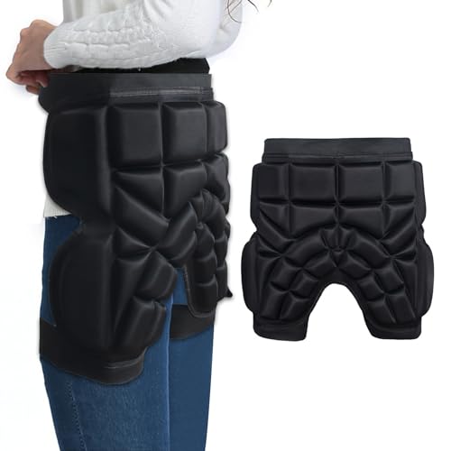 Hüfte Schutzpad gepolsterte Shorts für Kinder Atmungsaktiv Stoßfest Protektorenhose Hüftprotektoren Shorts für Ski Schutzhose Gepolstert Protektorhose Hüfte Protektor für Snowboard Radfahren (M) von CAMEIRGOU