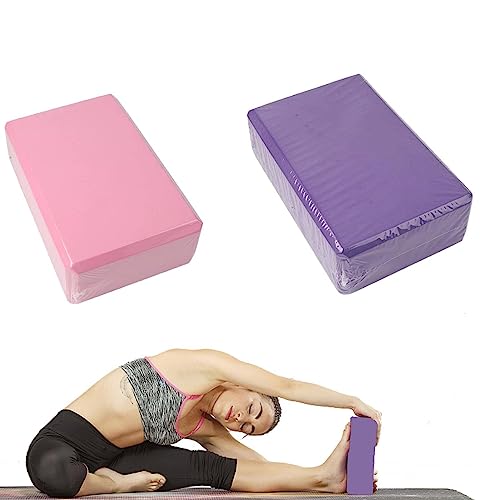 Yoga Blöcke 2er Set Yoga Block Hochdichter Eva Schaum Yogablöcke Korkblock Für Yoga Dehnübungen Fitnessblock Für Frauen Und Männer Leicht Yogablock Für Pilates, Fitness, Meditation & Entspannung von CAMEIRGOU