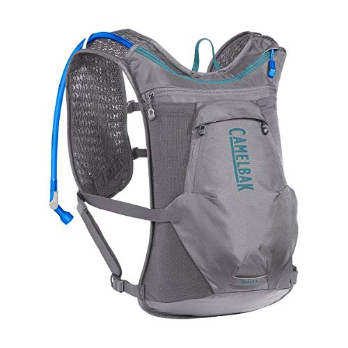 CAMELBAK Chase 8 Bike Trinkweste 8L mit 2L Reservoir Trinksystem Wasserflasche, Gunmetal/Larkspur, 70 oz von CAMELBAK