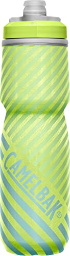 Camelbak Podium Chill Outdoor-Sport-Wasserflasche, Quetschflasche, Laufen, Fahrrad, Wanderung Streifen Limette/Blau von CAMELBAK