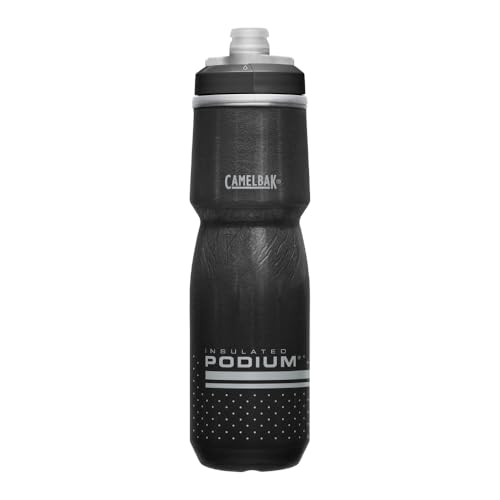 Camelbak Podium Chill Sportwasserflasche, Quetschflasche, zum Laufen, Radfahren, Wandern Schwarz, 700ML von CAMELBAK