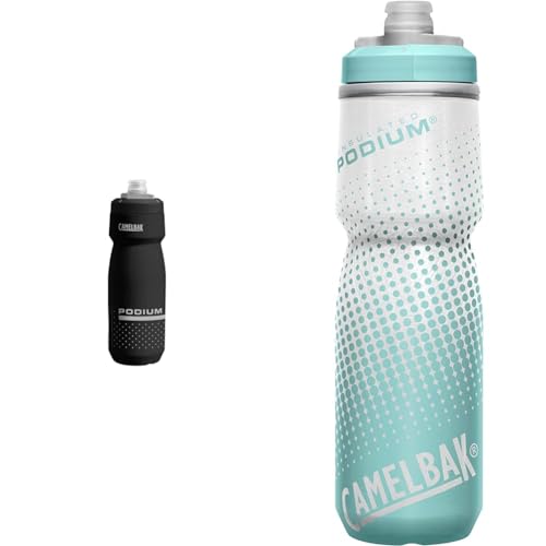 CAMELBAK Unisex – Erwachsene Podium Wasserflasche, Black, 710 ml & Podium Chill Sportwasserflasche, Quetschflasche, zum Laufen, Radfahren, Wandern Teal Dot CAMELBAK Unisex – Erwachsene Podium Wasserflasche, Black, 710 ml & Podium Chill Sportwasserflasche, Quetschflasche, zum Laufen, Radfahren, Wandern Teal Dot von CAMELBAK
