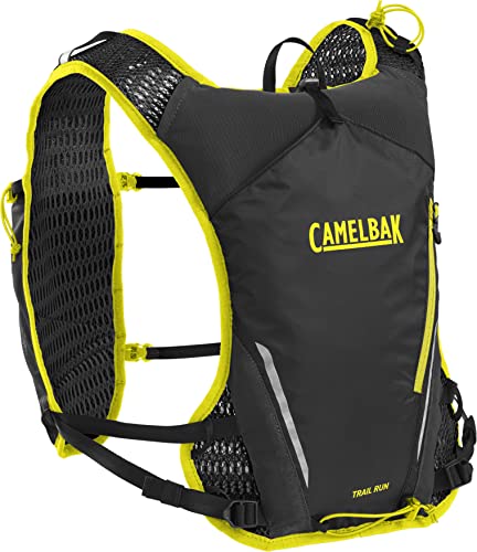 CAMELBAK Unisex – Erwachsene Trinkweste-3092000 Trinkweste, Black/Safety Yellow, Einheitsgröße von CAMELBAK