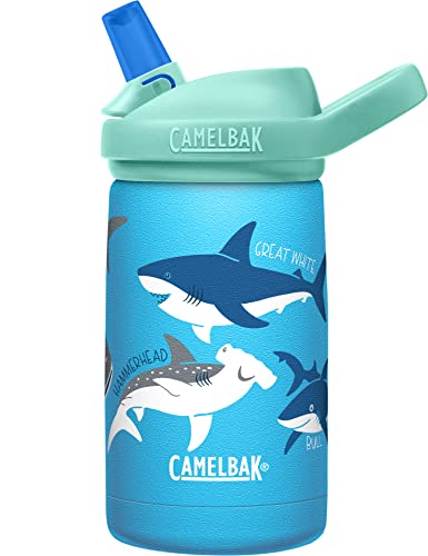 Eddy+ Kids SST Vacuum Insulated 12OZ, Sharks of The World, BTS Le 2022 von CAMELBAK