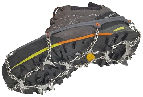 CAMP Ice Master Light Grau - Leichte kompakte Stahl Grödel, Größe M - Farbe Grey - Orange von CAMP