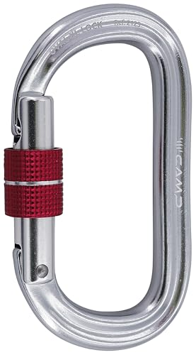 CAMP Oval XL Lock-Polished/Red Karabiner, Poliert/Rot, Einheitsgröße von CAMP