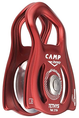 CAMP Tethys Rot - Kompakte leichte Aluminium Seilrolle, Größe One Size - Farbe Red von CAMP