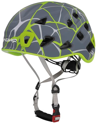 Camp Storm Grau - Hochmoderner schützender Kletterhelm, Größe 54-62 cm - Farbe Grey - Lime von CAMP