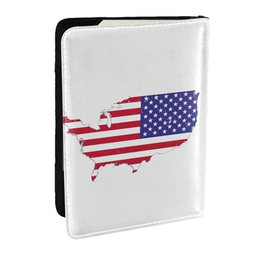 Reisepasshülle mit USA-Flaggen-Druck, Brieftasche, Reisepasshülle für Karten und Dokumente, Schwarz , Einheitsgröße Reisepasshülle mit USA-Flaggen-Druck, Brieftasche, Reisepasshülle für Karten und Dokumente, Schwarz , Einheitsgröße von CAMUO