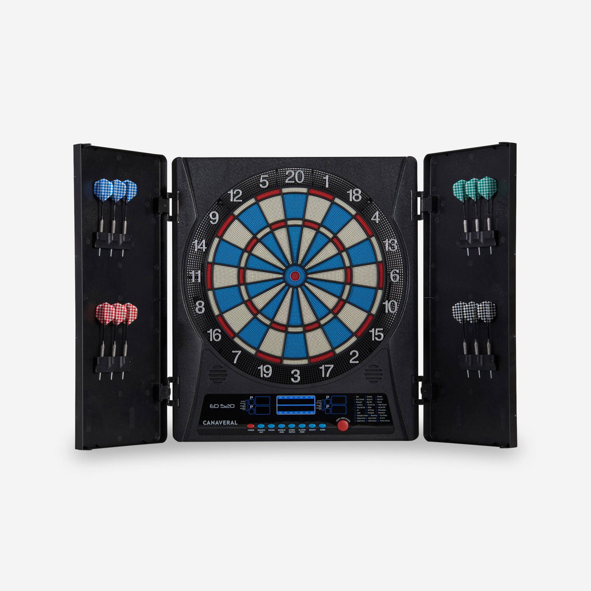Elektronische Dartscheibe - ED520 Softdart mit 12 Pfeilen Elektronische Dartscheibe - ED520 Softdart mit 12 Pfeilen von CANAVERAL