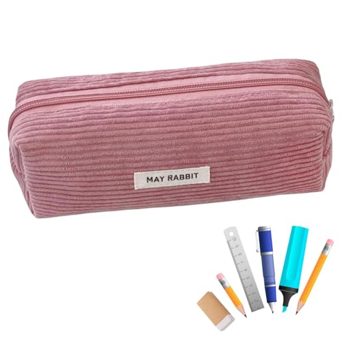 CANCYCC Mäppchen Cord-Stoff, Federmäppchen Mädchen, Rosa Federtasche Stiftetasche, Geeignet für Schulen, Büros, Reisen CANCYCC Mäppchen Cord-Stoff, Federmäppchen Mädchen, Rosa Federtasche Stiftetasche, Geeignet für Schulen, Büros, Reisen von CANCYCC
