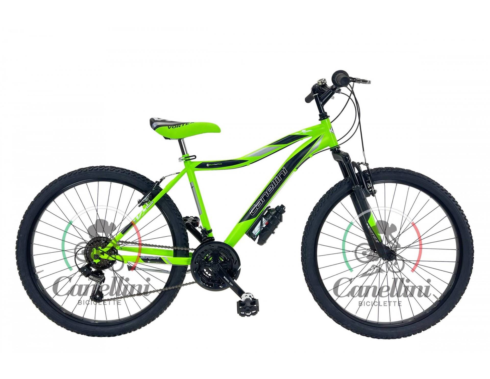 Kinderfahrrad MTB Canellini VORTEX 26" 18V - Grun/Schwarz von CANELLINI