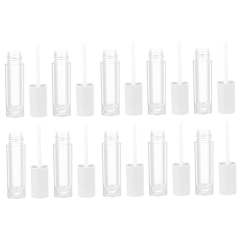 CANIGHT 10 Stück Leere Nachfüllbare Lipgloss Flaschen Transparentes Tube Design Für Lippenglasuren Perfekt Für Proben Und DIY Kosmetik Reisegröße Pro Flasche von CANIGHT