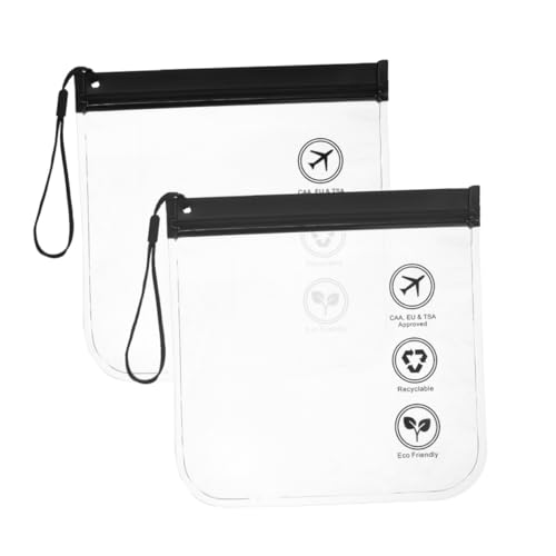 CANIGHT 2 Stück Transparente Kulturbeutel Mit Doppel Fach Kosmetik Organizer Für Reisen Kleine Make Up Taschen Für Damen Und Herren Praktische Und Leichte Aufbewahrungslösung Für von CANIGHT