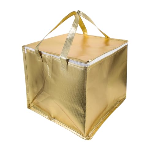 CANIGHT Isoliertaschen Einkaufstaschen Tragbare Lebensmitteltasche Lebensmitteltransport Isolierte Taschen Camping Lebensmitteltasche Beheizte Tasche Einkaufstasche Goldene von CANIGHT