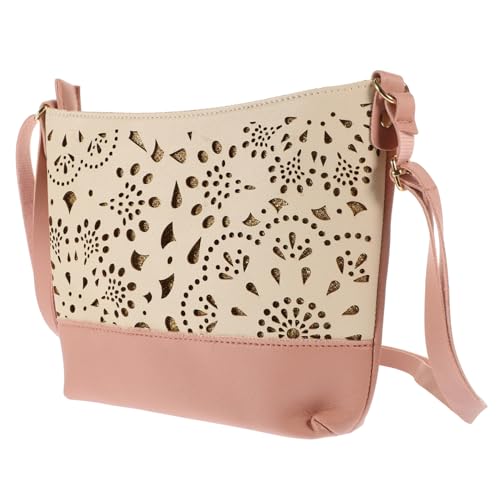 CANIGHT Lippenstift-Umhängetasche Crossbody-Handytasche Geldbeutel Lippenstifthalter zum Umhängen Makeup Tasche Kosmetiktasche schminkbeutel Strandgeldbörse Reisegeldbörse PU-Leder Rosa von CANIGHT