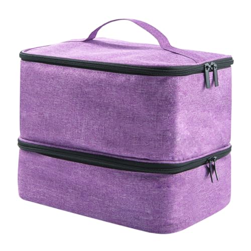 CANIGHT Make-up-Aufbewahrungstasche Nagellack Fall Organisator Für Nagelzubehör Organizer Für Nagellackbehälter Organisator Der Nagelversorgung Nagellackbeutel Violett Oxford-Stoff von CANIGHT