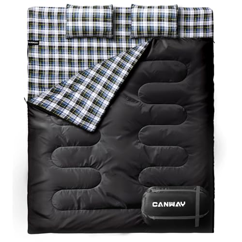 CANWAY Doppelschlafsack Deckenschlafsack 220 x 150cm für 2 Erwachsenen Sommerschlafsack mit 2 Gratis Kissen, eine Tragetasche für Outdoor Camping Wandern… CANWAY Doppelschlafsack Deckenschlafsack 220 x 150cm für 2 Erwachsenen Sommerschlafsack mit 2 Gratis Kissen, eine Tragetasche für Outdoor Camping Wandern… von CANWAY