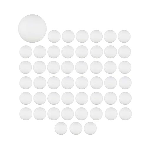 CAOQAO 50 Stück Tischtennis-Bälle Premium-Trainingspool, langlebig, nahtlos, Weiß, Anfänger-Tennisbälle für Kinder (Weiß, Einheitsgröße) von CAOQAO