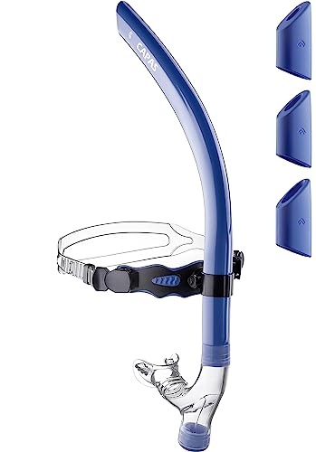 CAPAS Training Schwimmen Schnorchel für Runde Schwimmen, ideale Passform, Schwimmer-Schnorchel mit Flüssigkeit Silikon Mundstück verstellbaren Riemen Swivel Stirnband, für Erwachsene Männer Frauen CAPAS Training Schwimmen Schnorchel für Runde Schwimmen, ideale Passform, Schwimmer-Schnorchel mit Flüssigkeit Silikon Mundstück verstellbaren Riemen Swivel Stirnband, für Erwachsene Männer Frauen von CAPAS