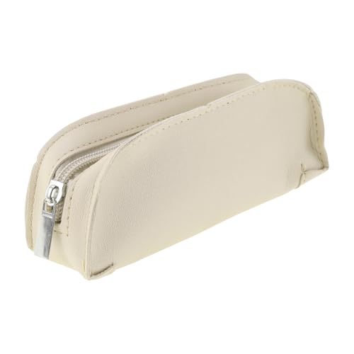 CAPASTEC Stifthalter, Stifthalter, Sektorenform Stifthalter, tragbare Schreibwarentasche, Reißverschluss-Stifthalter, Schreibwarenbedarf für Büroarbeit, Beige von CAPASTEC