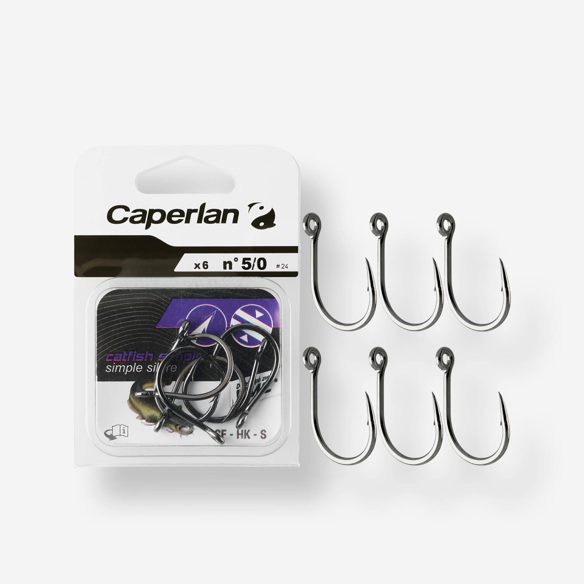 Angelhaken einfach Welsangeln CF HK S 5/0 Angelhaken einfach Welsangeln CF HK S 5/0 von CAPERLAN
