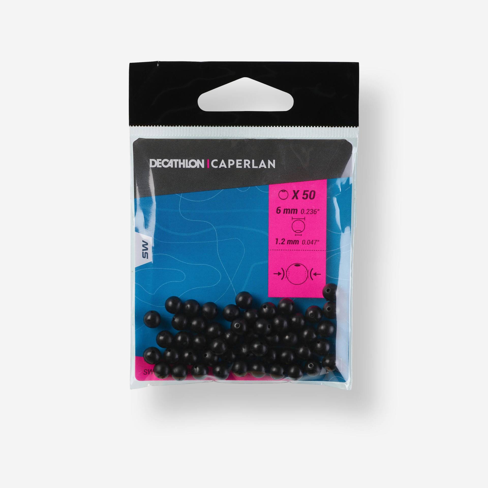 Angelperle weich 6 mm schwarz Angelperle weich 6 mm schwarz von CAPERLAN