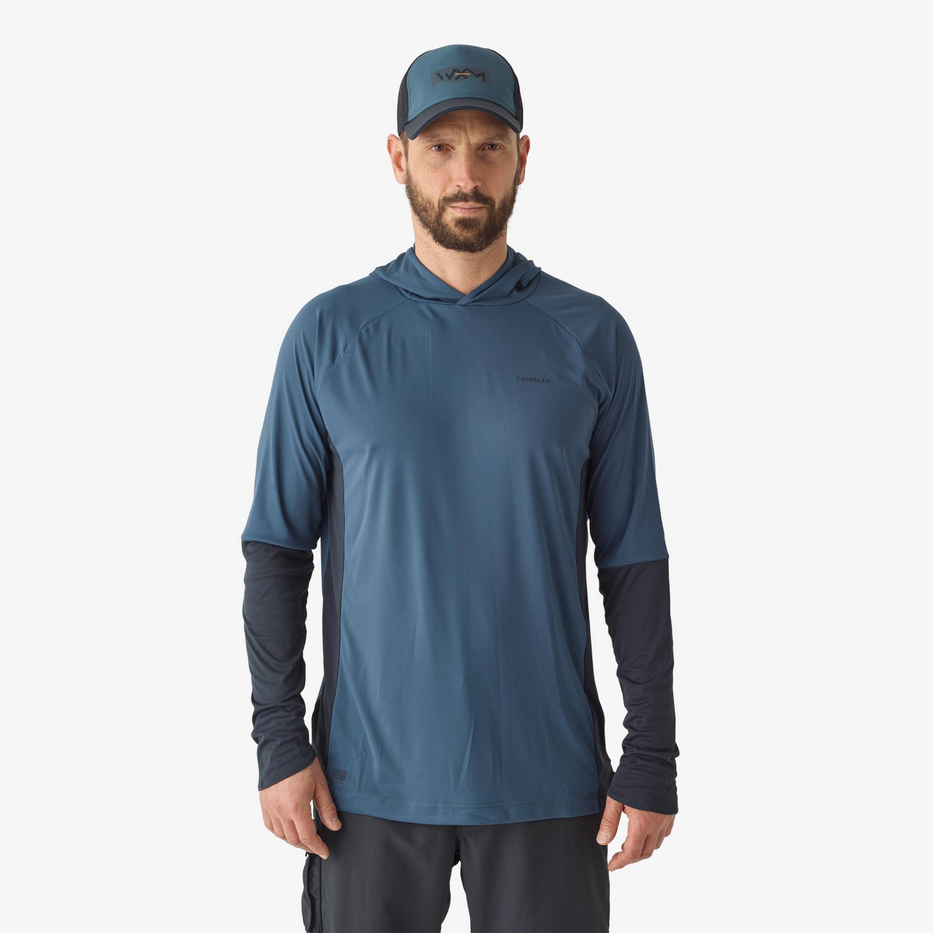 Angelshirt Anti-UV 500 Kapuze blau von CAPERLAN