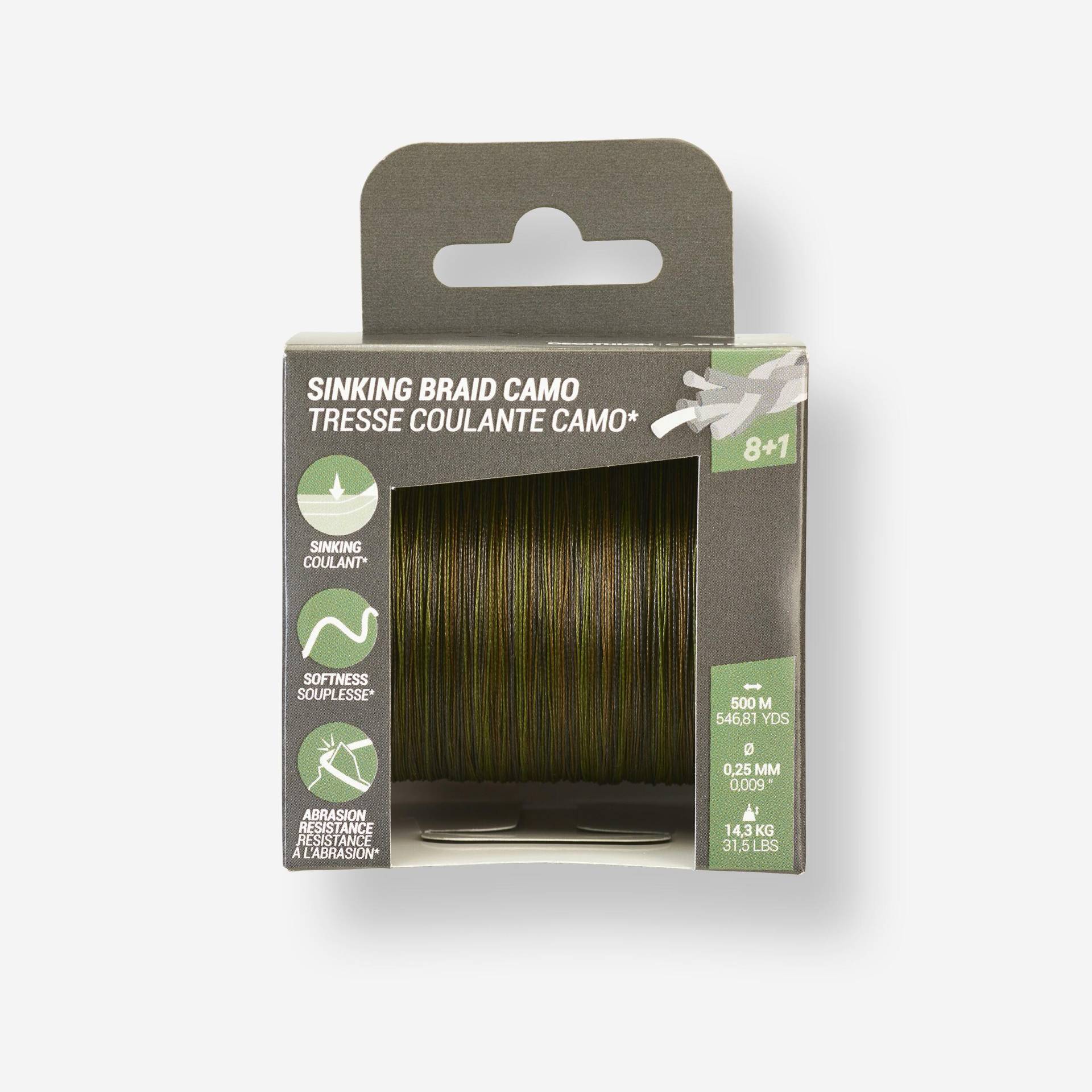 Geflochtene Schnur sinkend 0.25 mm 500 m Karpfenangeln Geflochtene Schnur sinkend 0.25 mm 500 m Karpfenangeln von CAPERLAN