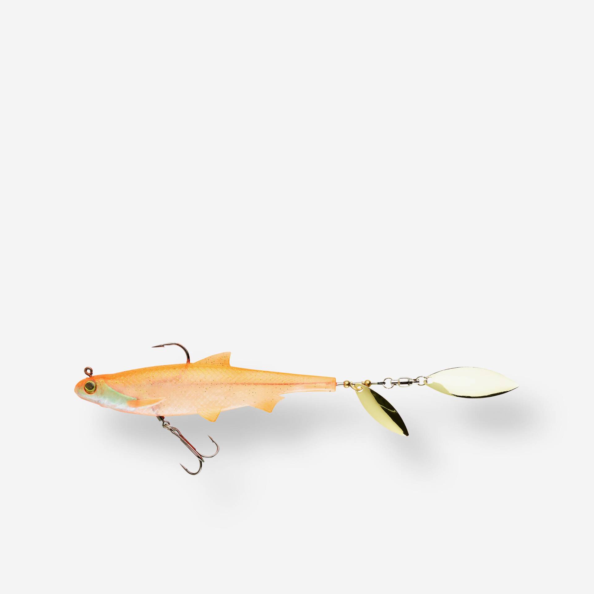Gummiköder Shad mit Spinnerblättern Roachspin 120 orange Spinnfischen Gummiköder Shad mit Spinnerblättern Roachspin 120 orange Spinnfischen von CAPERLAN