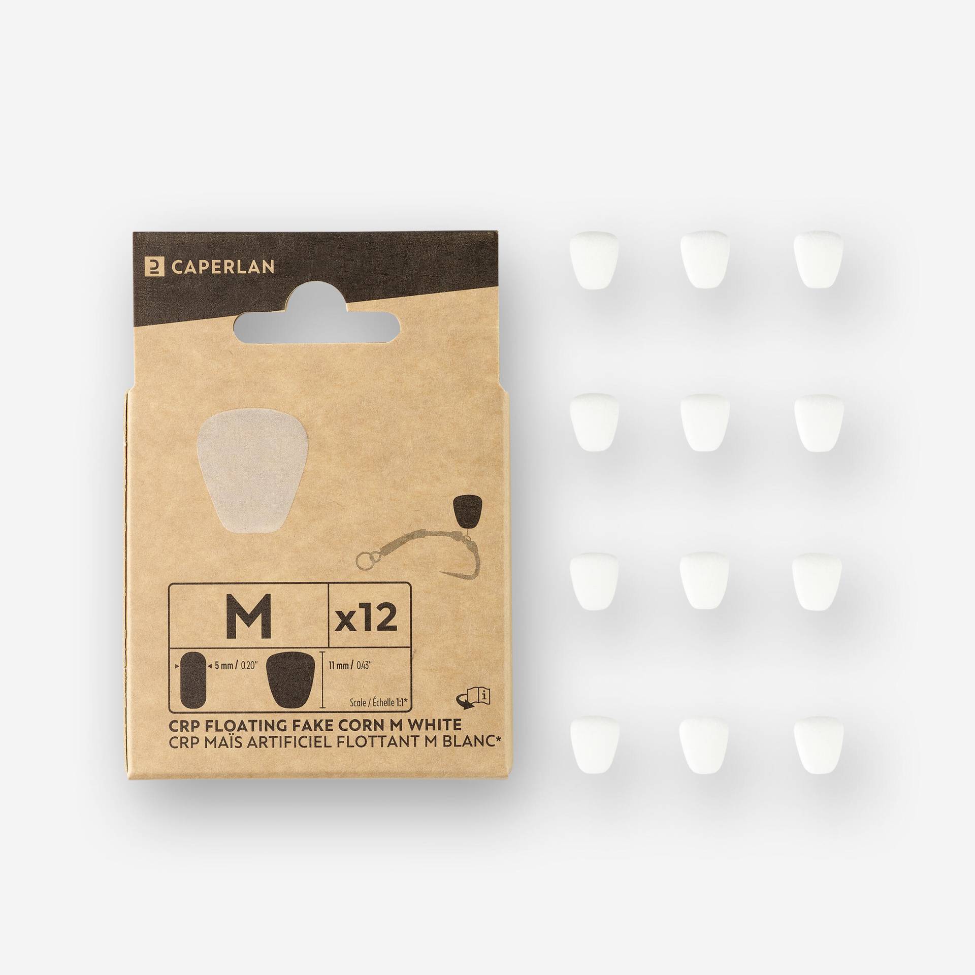 Pop-Up-Mais M Karpfenangeln weiss 12 Stk. Pop-Up-Mais M Karpfenangeln weiss 12 Stk. von CAPERLAN