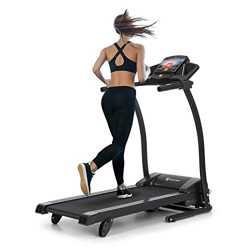 Capital Sports Pacemaker F100 Laufband - Treadmill mit 2,0 PS Motorleistung, Laufbahn mit 40x110 cm (BxL) Lauffläche, bis 12 km/h, 3-Level InclineSystem, geräuscharm, Tablethalterung, schwarz von CAPITAL SPORTS