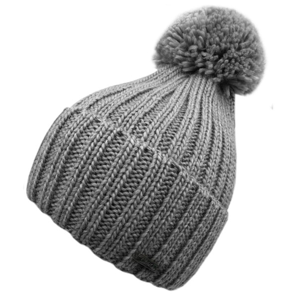 CAPO - Ribbed Beanie Wool Pompon - Mütze Gr One Size grau von CAPO
